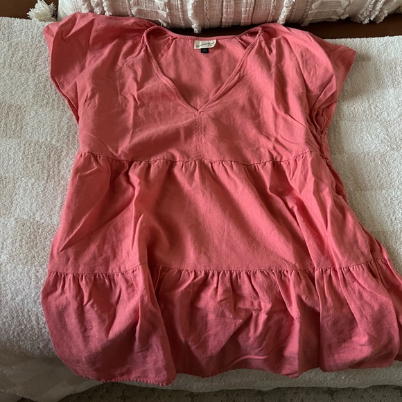 Universal Thread Coral Short Sleeve Dress - Picture 1 of 6